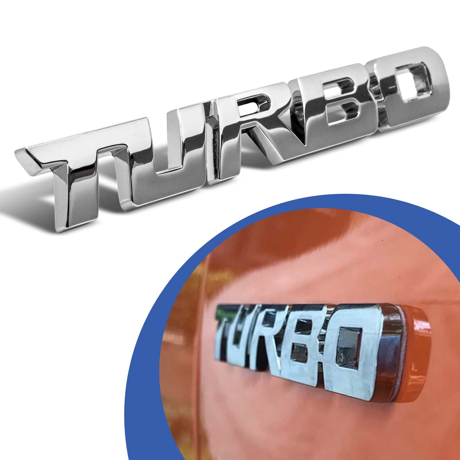 Turbo Emblem Zeichen Chrom Schriftzug 3D Logo Auto Aufkleber Tuning St